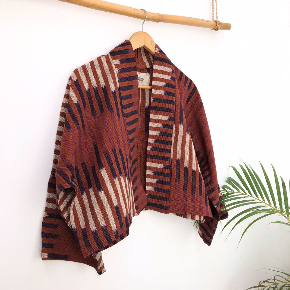 The Aiko Cropped Jacket: Terra Ikat