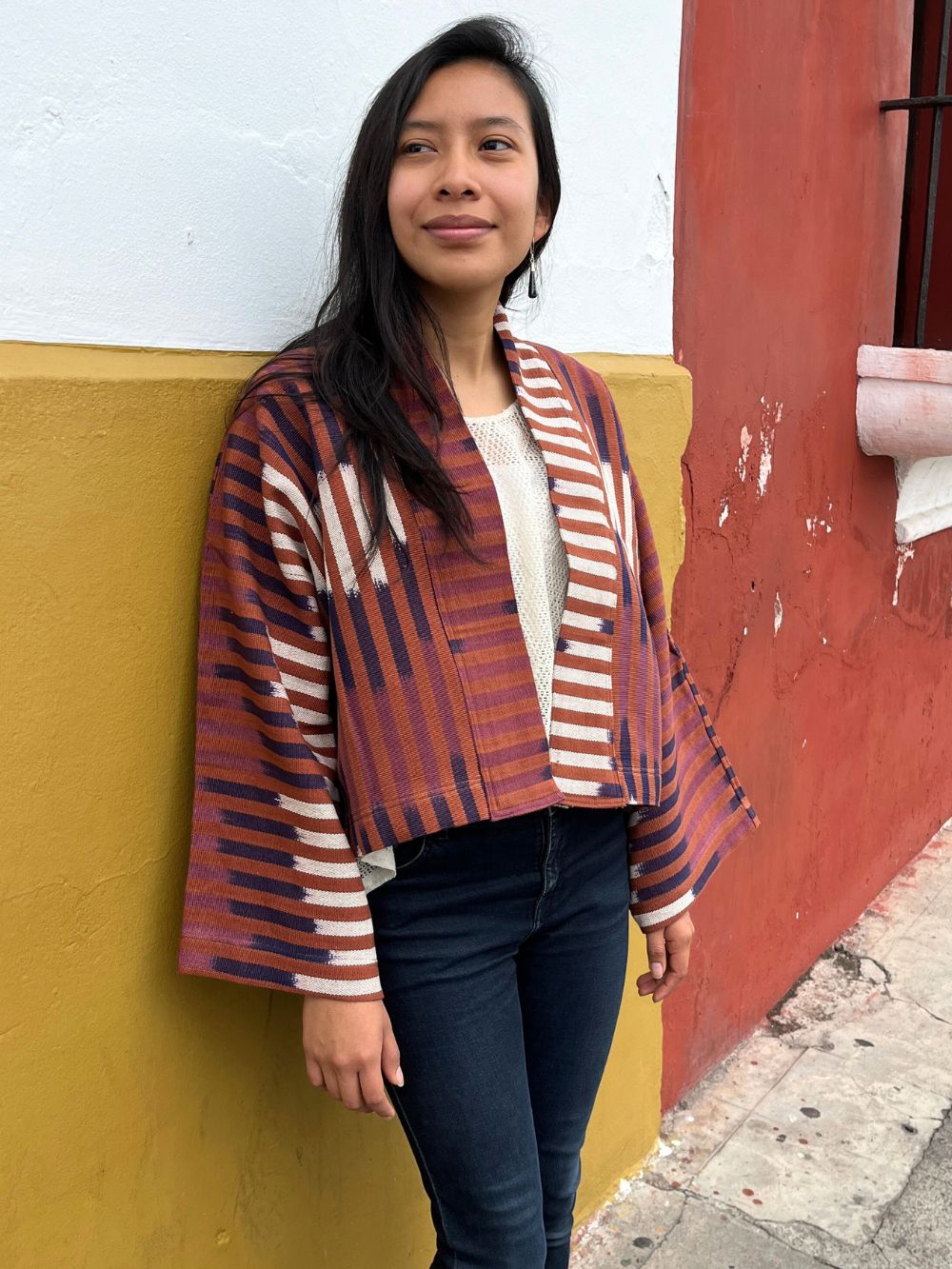 The Aiko Cropped Jacket: Terra Ikat