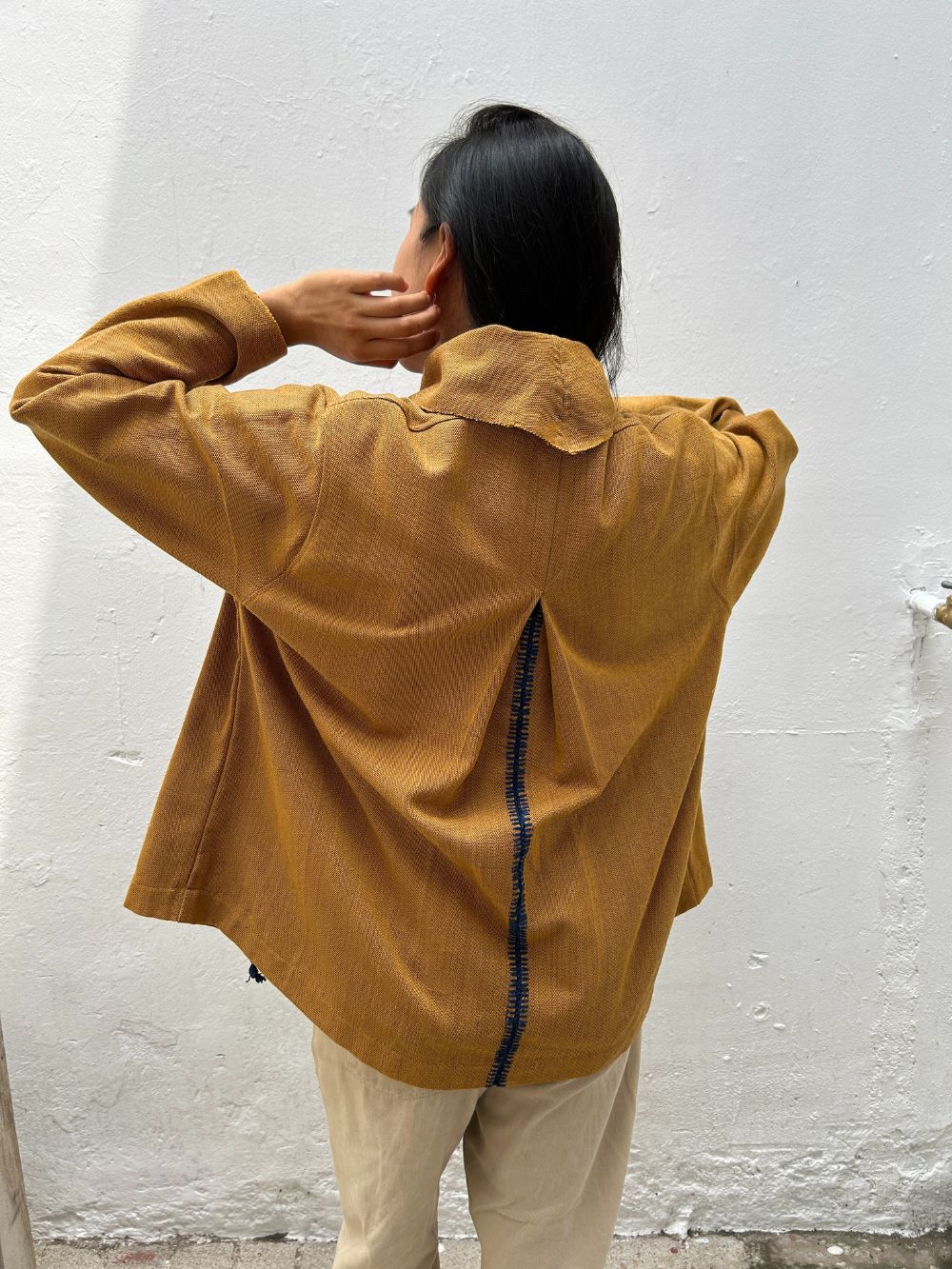Circular Cardigan: Pericón & Indigo