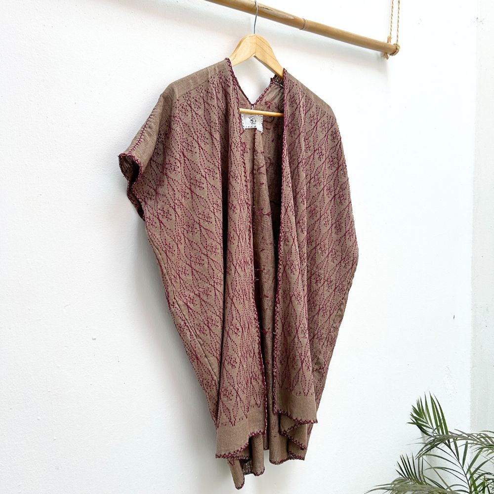 Medium-length Summer Cardigan: Aguacate + Light Magenta