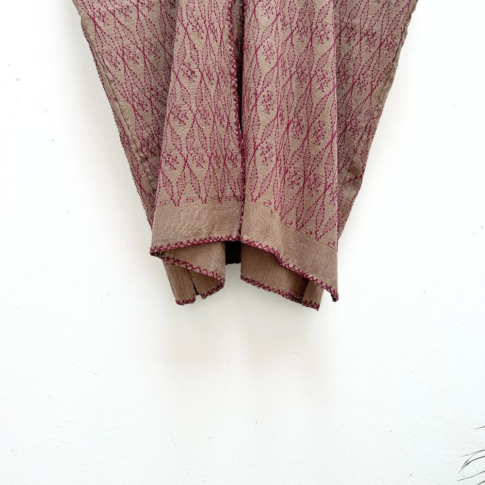 Medium-length Summer Cardigan: Aguacate + Light Magenta