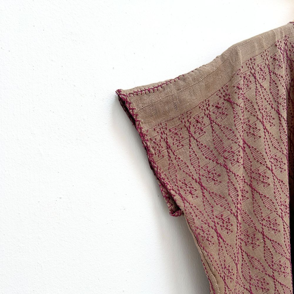 Medium-length Summer Cardigan: Aguacate + Light Magenta