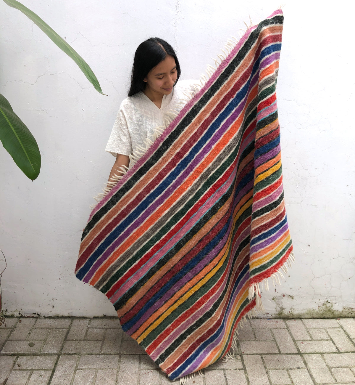 Wool Blanket / Throw: Rainbow 3