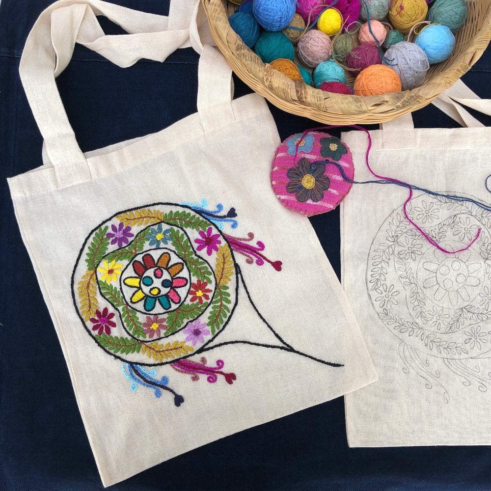 Embroider your own BARRILETE tote with Claribel! (Online) / Saturday, Dec 9th 11:00am - 12:30pm Guatemala Time