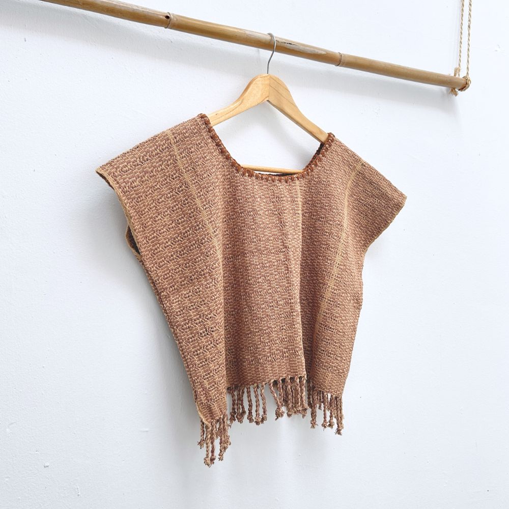 The Lake Top: Soft Brown & Beige (S Short)