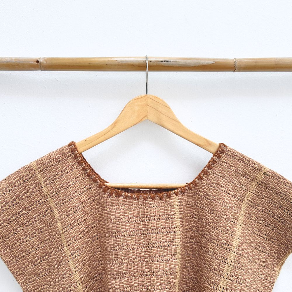 The Lake Top: Soft Brown & Beige (S Short)