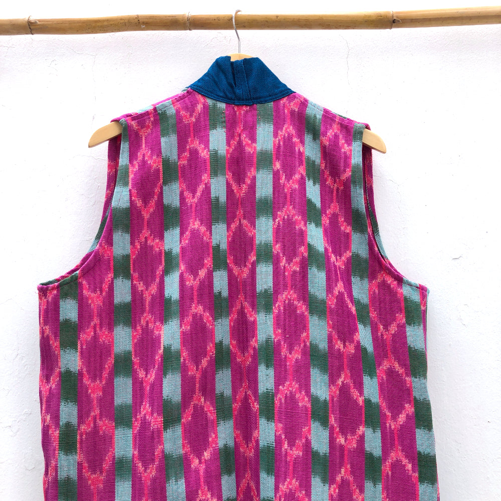 The Artist Vest: Cake Ikat & Indigo (S + L)