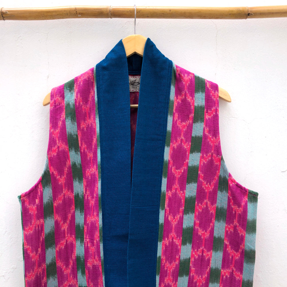 The Artist Vest: Cake Ikat & Indigo (S + L)