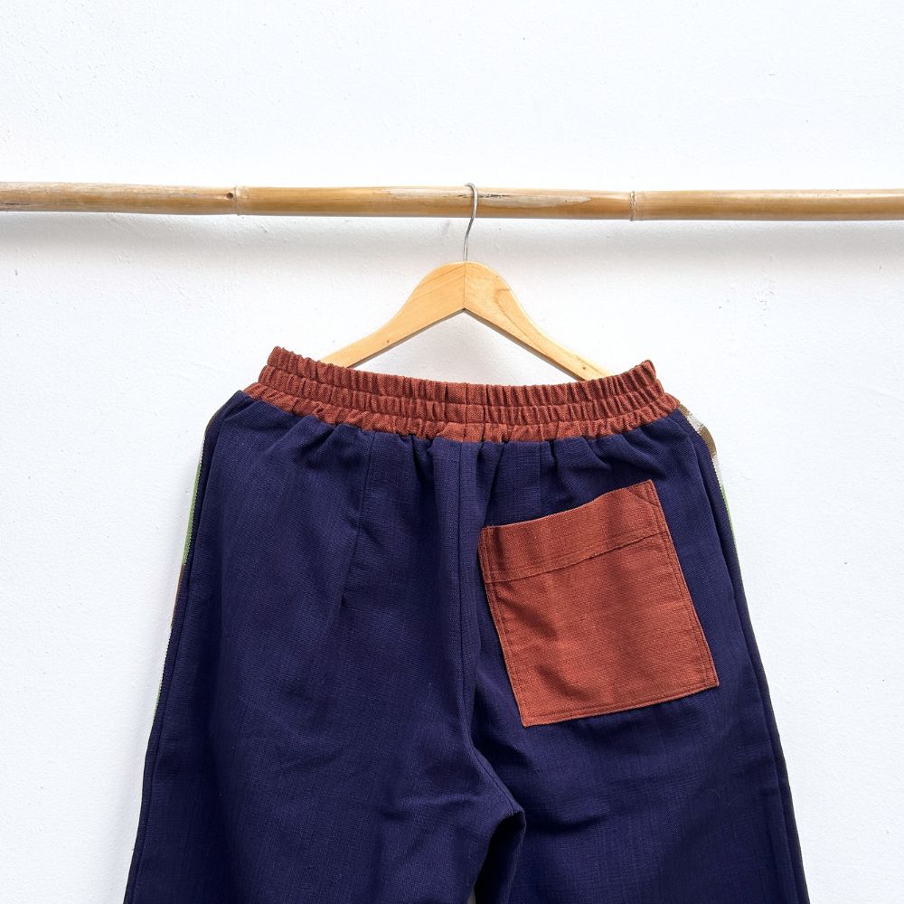 Trousers: Indigo + Side Ikat (S/M)