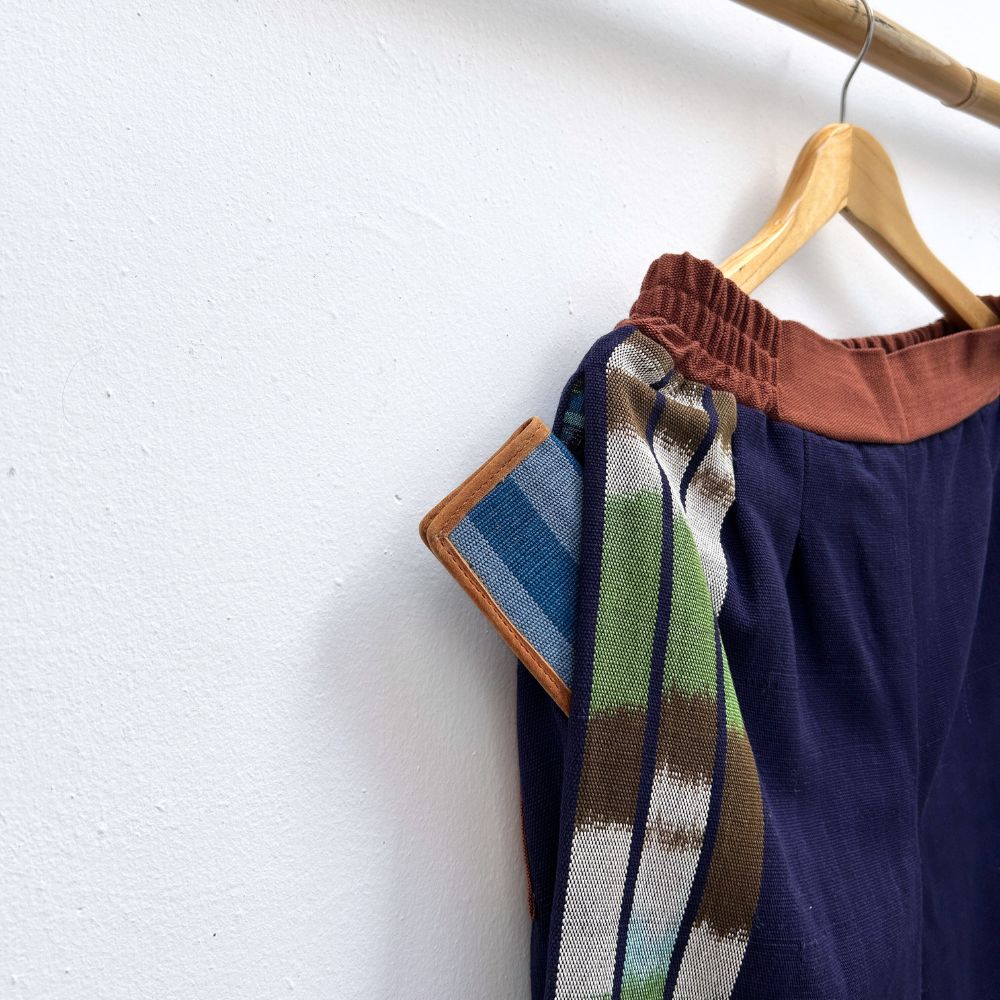 Trousers: Indigo + Side Ikat (S/M)
