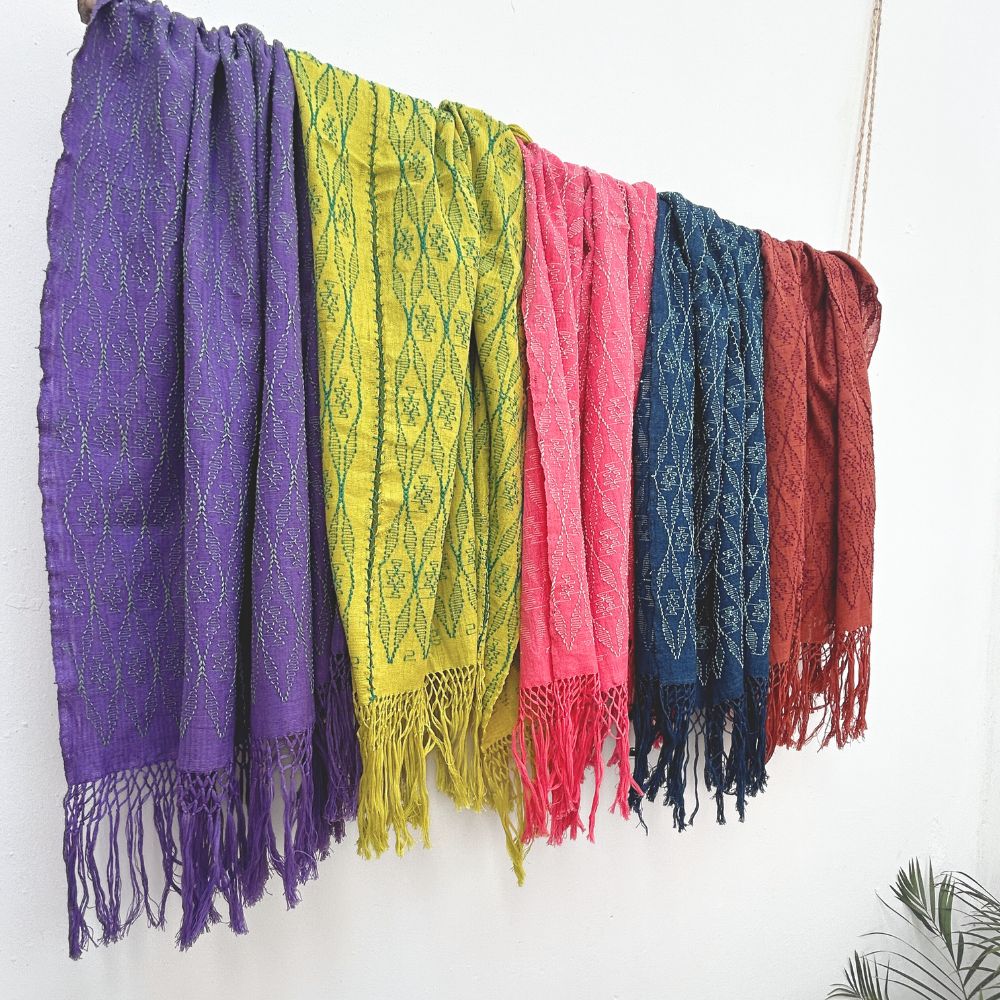 Picbil Shawl in Logwood & Basil