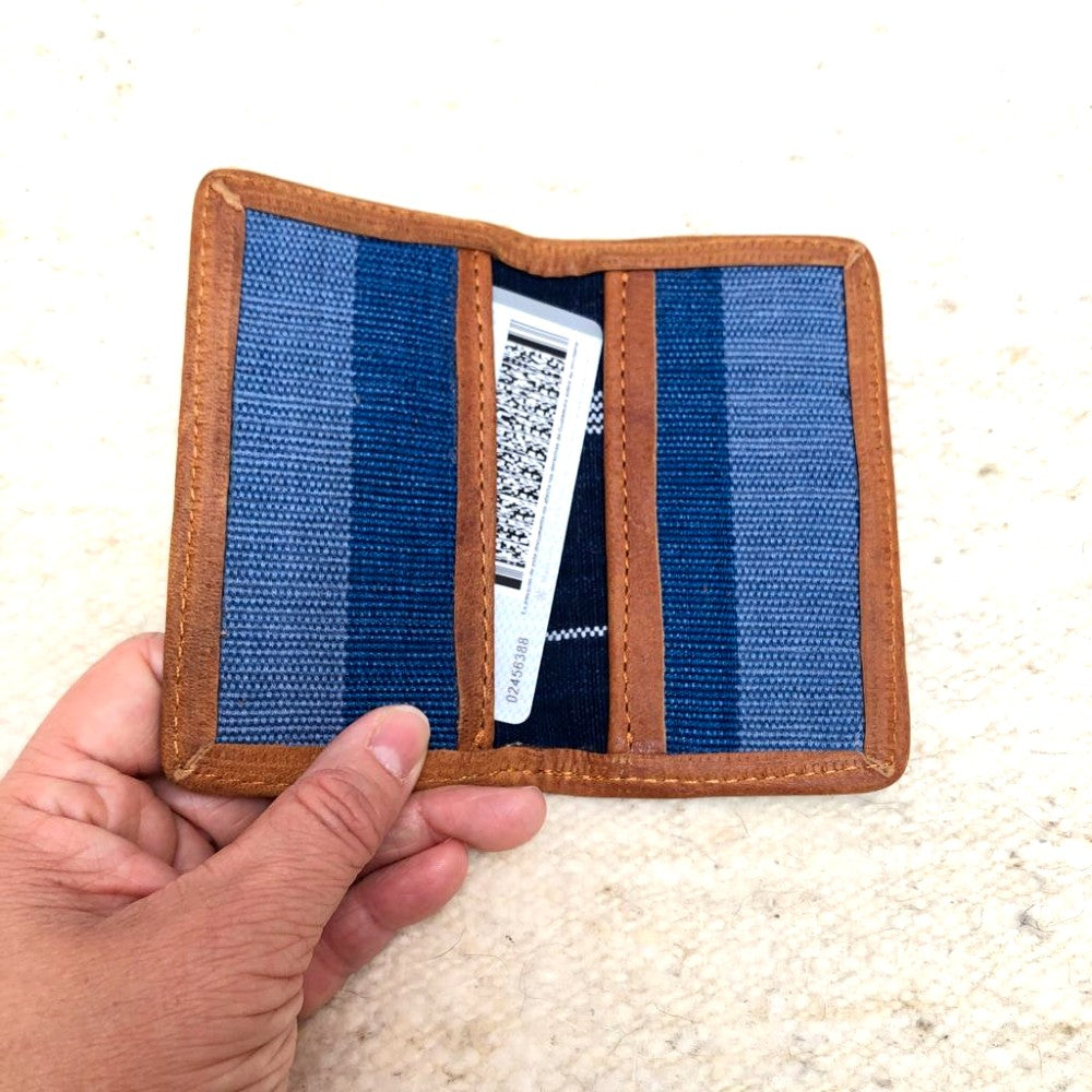 Card Holder Indigo Stripes