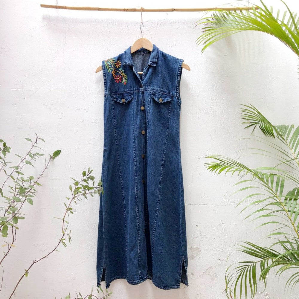 ASOS DESIGN short sleeve denim shirt dress in mid blue | ASOS