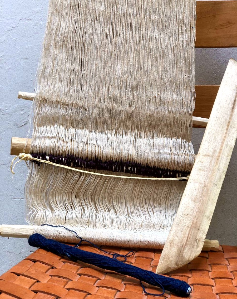 Handspun Cotton Backstrap Loom Kit / Natural White and Ixcaco