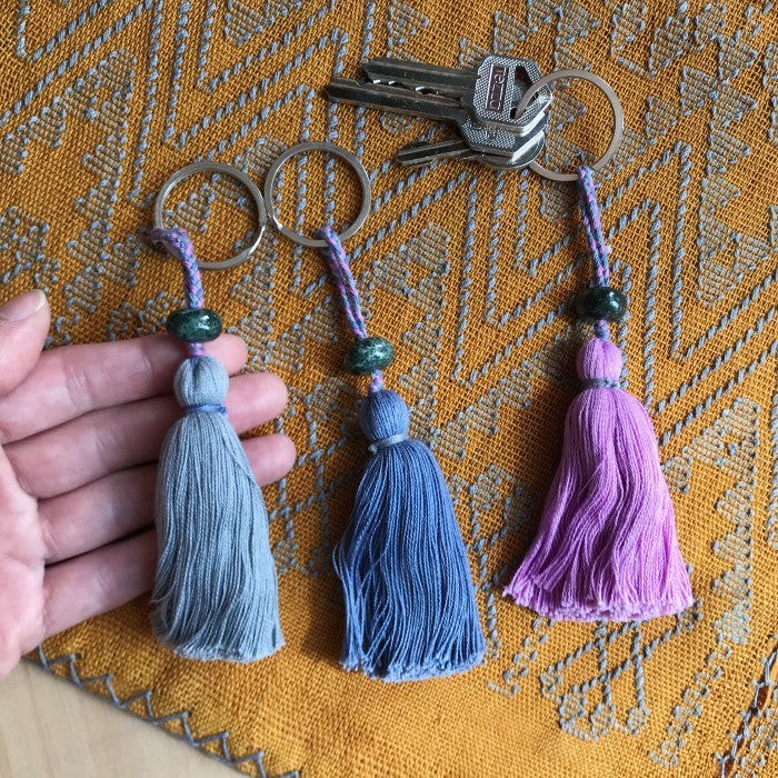 Jade + Tassel Keychain