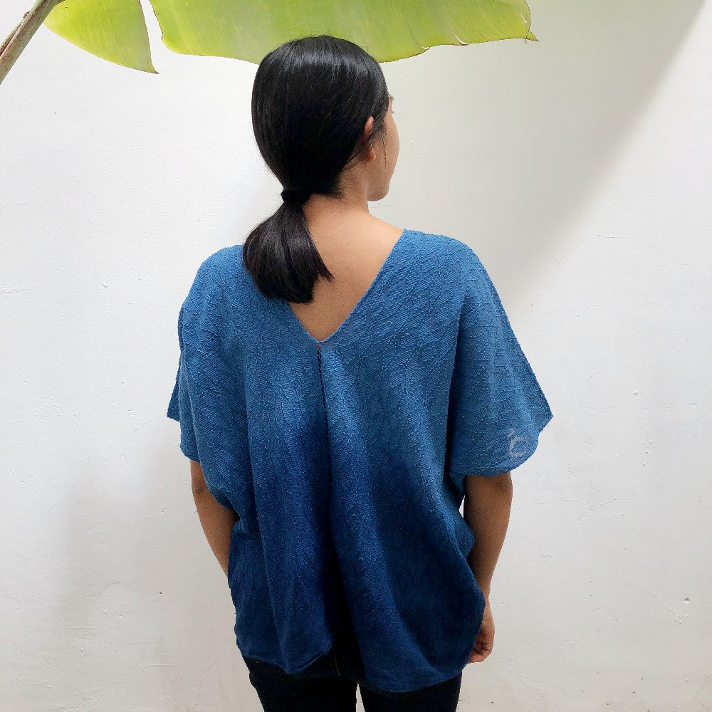 Picbil Blouse in Natural Indigo 2