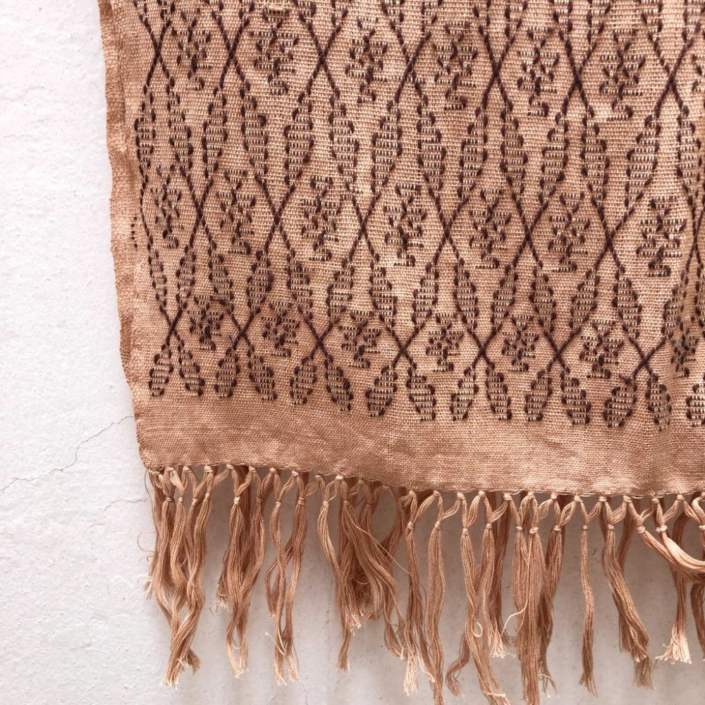 Picbil Shawl in Coconut and Coffee