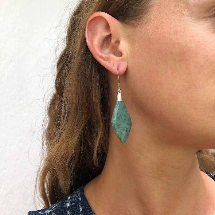 Rhombus Jade Earrings