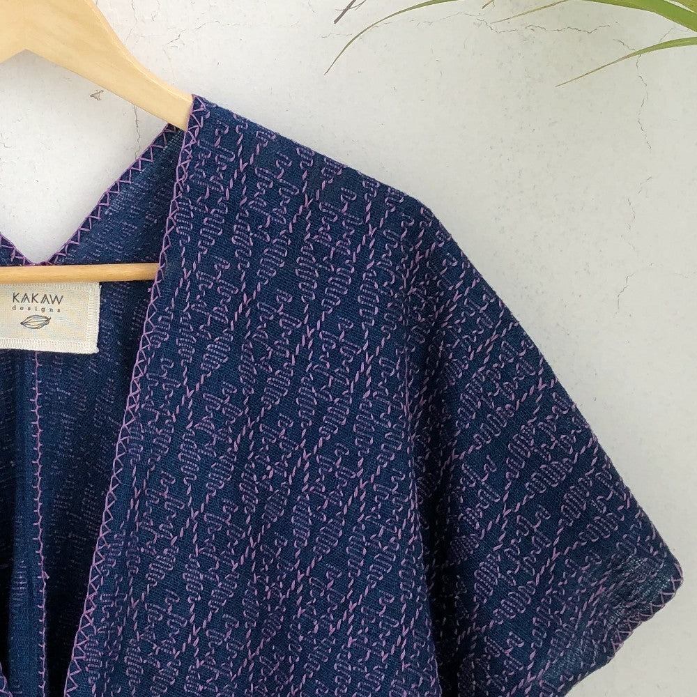 Summer Cardigan Indigo + Lilac 2 (M)